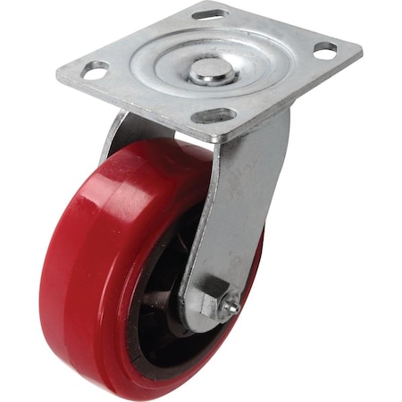 Shepherd Hardware Shepherd 5 In. Polyurethane Medium-Heavy Duty Swivel Plate Caster 3279